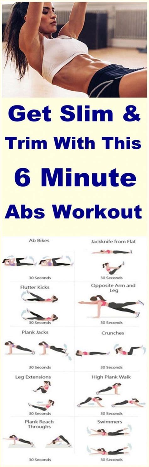 Get Slim And Trim With This 6 Minute Abs Workout Dietworkout Abs