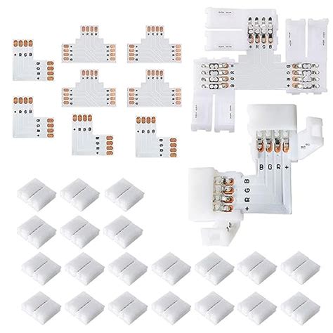 Conectores Tiras Led Rgb 8mm Ledsenergia