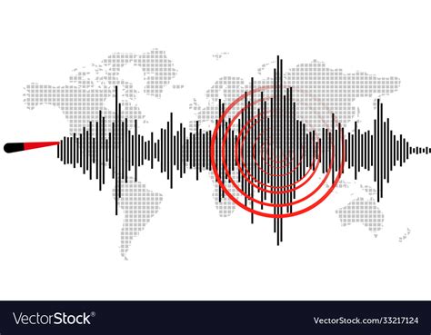 Earthquake Background Seismogram For Seismic Meas Vector Image