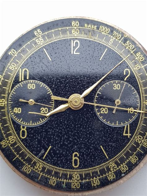 Chronograph Gilt Galvanic Dial Watch Movement Parts Ebay