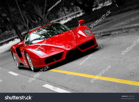 Red Ferrari Enzo On The Road In Singapore Stock Photo 2735124 ...