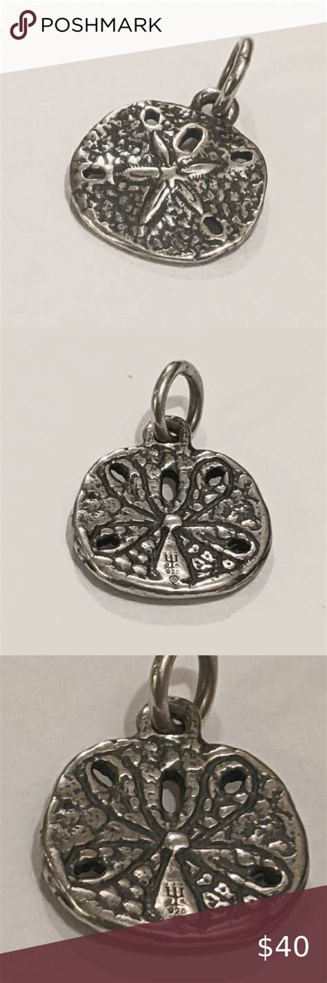 Retired James Avery Sand Dollar Sterling Silver Charm Sterling Silver