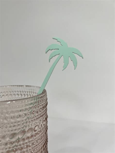 Pack Of 12 Palm Tree Drink Stirrers Cocktail Stir Sticks Etsy