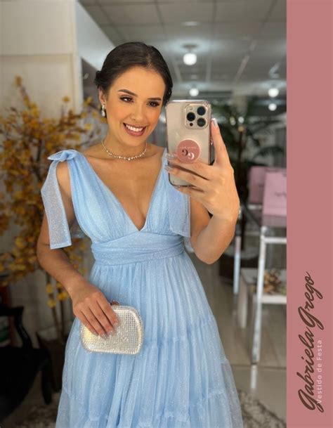 Vestido Longo Azul Marinho Em Tule De Brilho Saia Tr S Marias E La O