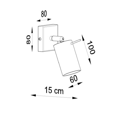 Kinkiet punktowy RING 1xGU10 40W 230V biały