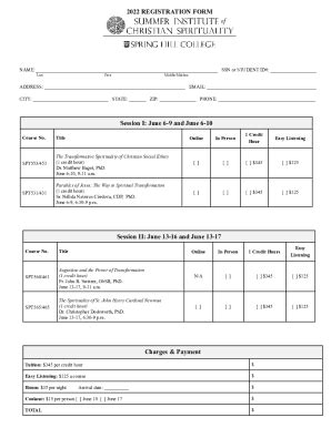 Fillable Online Special Registration Form Rice Fax Email Print PdfFiller