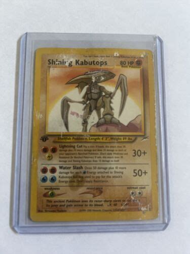 Shining Kabutops St Edition Neo Destiny Pokemon Card Ebay