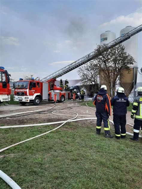 Scheunenbrand verursacht hohen Sachschaden Einsatzbericht Dombühl