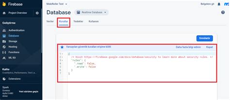 Chat Mesajlaşma Modülü Firebase Ayarlarının Yapılandırılması tr 22