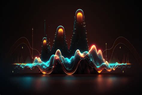 Ondas De Sonido Abstractas Forma De Onda De Audio De Frecuencia