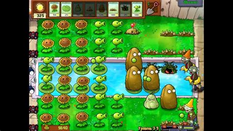 Plants Vs Zombies Walkthrough Level 3 9 Pool Day Youtube