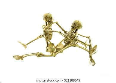 Human Skeleton Model Lovers Having Sex Foto De Stock 321188645