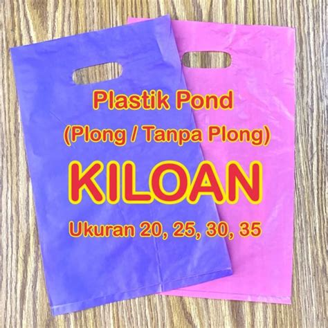 Kantong Plastik Pond Oval Polos Kiloan Hdpe Warna Hd Plong Oval Polos