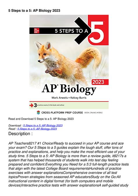 Read Ebook Pdf 5 Steps To A 5 Ap Biology 2023 5 Steps To A 5 Ap