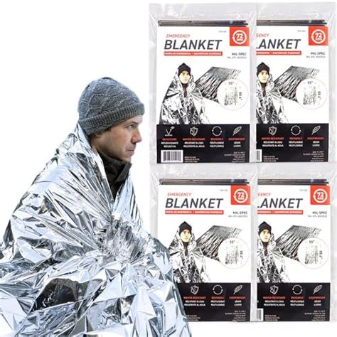 Wewesen Outdoor Mylar Emergency Blankets Pack Of Extra Large Thermal