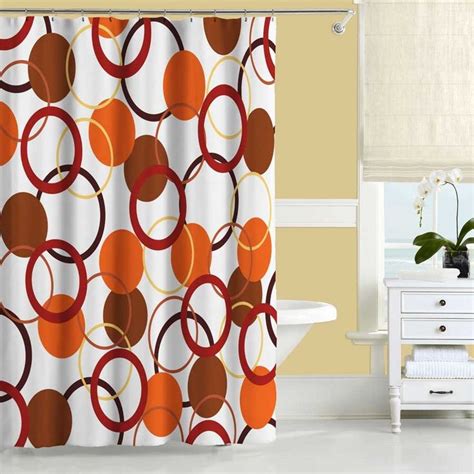 Burnt Orange Bathroom Shower Curtains Orange Bathroom Decor Brown