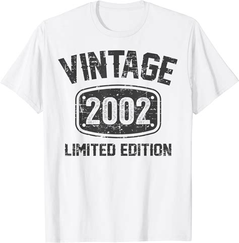 22 Years Old Vintage 2002 Limited Edition 22th Birthday T Shirt