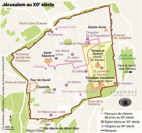 Map Of Jerusalem 12th Century By LegendesCarto VisionViral