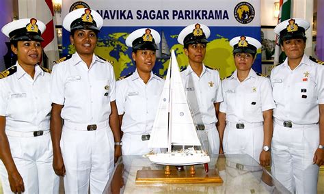 India S First All Women Naval Crew On Around The Globe Mission World