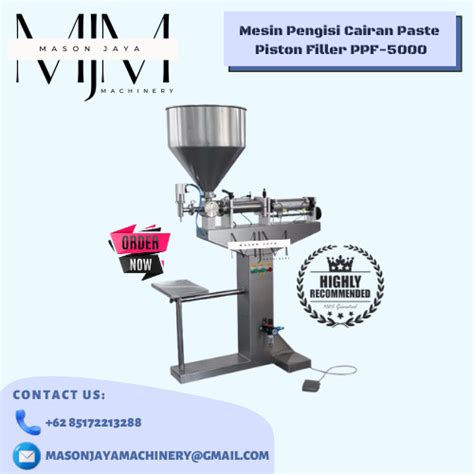 Jual Mesin Pengisi Cairan Paste Piston Filler Ppf Kota Tangerang