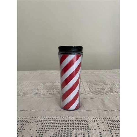 Starbucks Kitchen Starbucks 6 Oz Tumbler With Lid Red White Candy