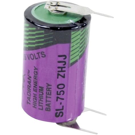 Tadiran Batteries SL 750 PT 1/2 AA Size 1100mAh Lithium Battery Cell 3.6V | Rapid Online