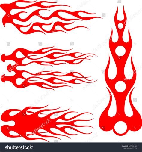 Hot Rod Flames Flames Stickers Flames Stock Vector (Royalty Free