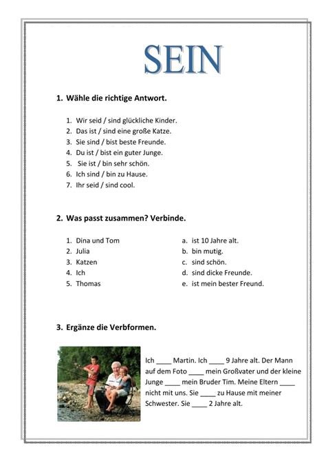 Verbkonjugation Online Worksheet For A1 You Can Do The Exercises