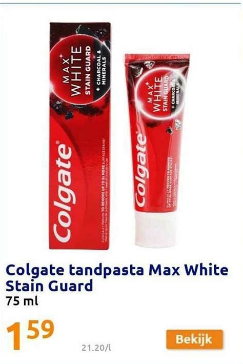 Colgate Tandpasta Max White Stain Guard Ml Aanbieding Bij Action