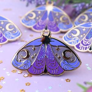 Nyx Moth Enamel Pin Etsy