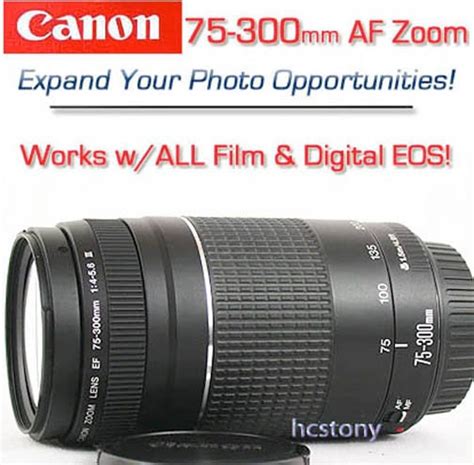 Canon Eos Ef 75 300mm Iii Telephoto Zoom Lens Digital Rebel T3 Etsy