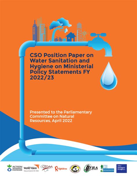 Cso Position Paper On Water Sanitation And Hygiene On Ministerial