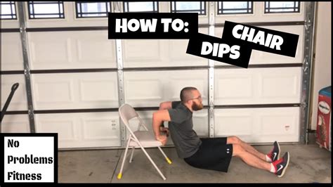 How To Do Chair Dips Exercise Tutorial Chair Dips Youtube