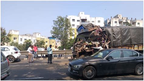 पुणे नवले पुलाजवळ अपघातांची मालिका सुरुच सकाळपासून तीन घटना