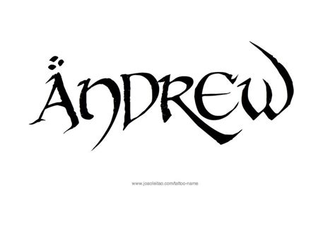 Andrew Name Tattoo Designs Collection