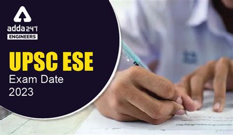 Upsc Ese Exam Date 2023 Download Upsc Ese Calendar