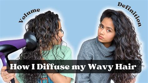 How To Diffuse Wavy Hair Without Frizz And With Volume Youtube