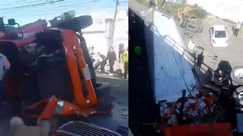 Video As Fue El Accidente Del Tr Iler Que Cay Sobre Varios