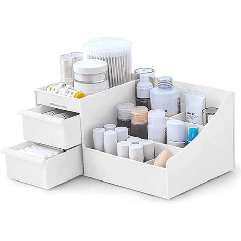 RUBRYKAZ Organisateur de boîte de rangement cosmétique pour bureau de