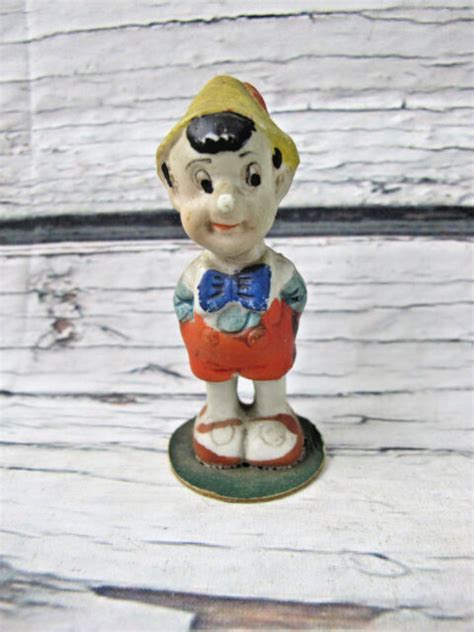 Vintage Pinocchio Figurine 1940s Disney Ceramic Walt Disney Production