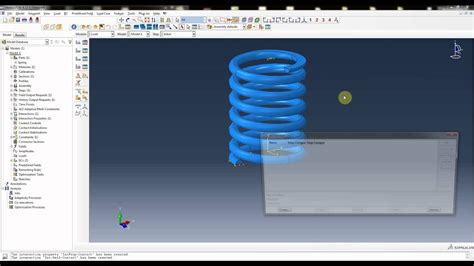 Abaqus Spring Deformation Tutorial Youtube