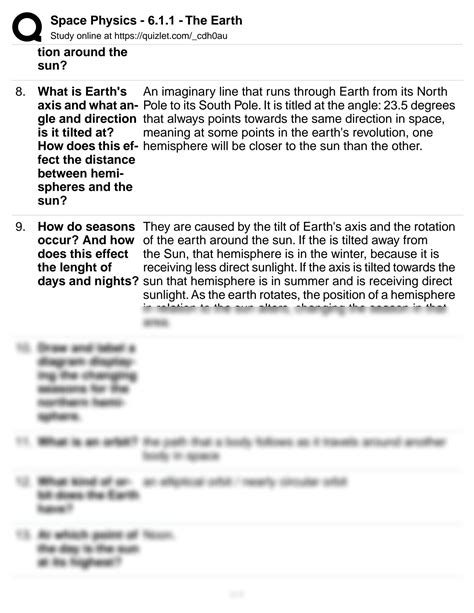 Solution Igcse Physics Unit 6 Space Physics Flashcards Studypool