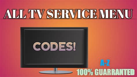 Servicecode All Tv Service Codes All Tv Service Menu Led Lcd Plasma