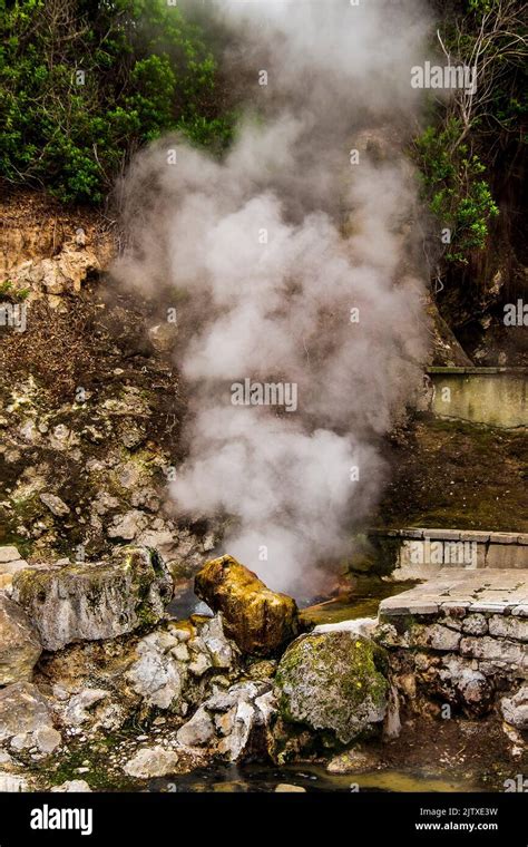 Furnas, Sao Miguel Island, Azores, Portugal: Volcanic Complex of Geothermal Springs in Furnas ...