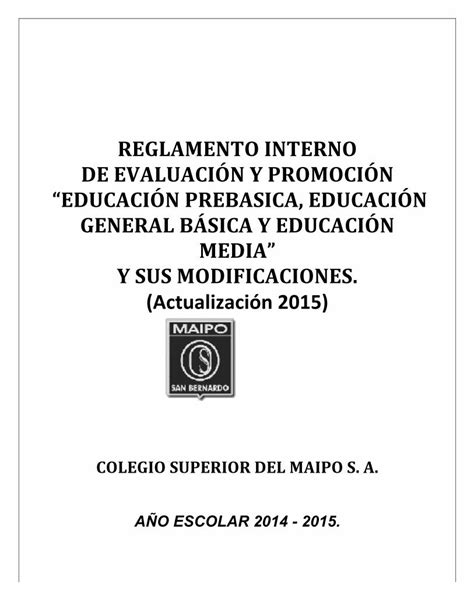 PDF REGLAMENTO INTERNO DE PDF file3 reglamento de evaluaciÓn y