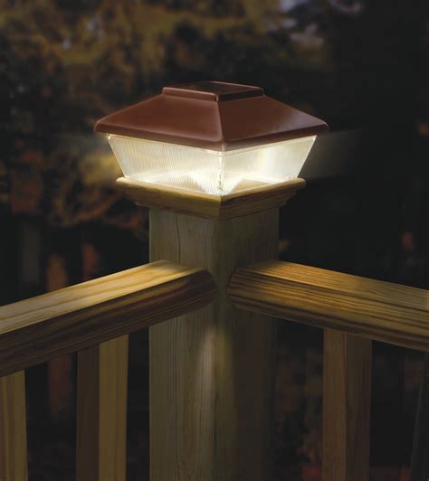 Mainstays Solar Powered Black Outdoor Led Fence Deck Post 48 Off