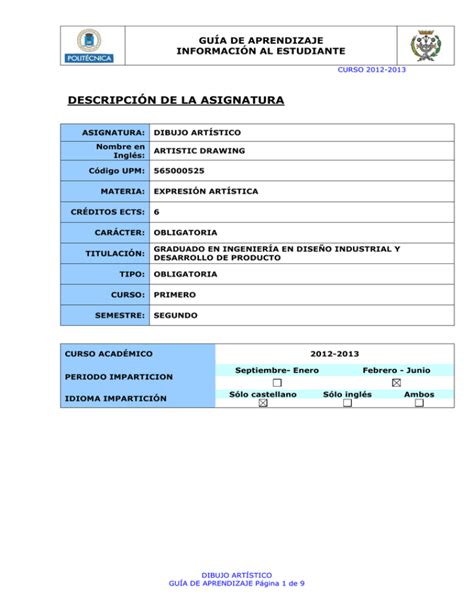 Descripci N De La Asignatura