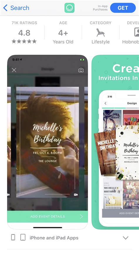 Invitation Maker By Hobnob App Store Spotlight Gummicube