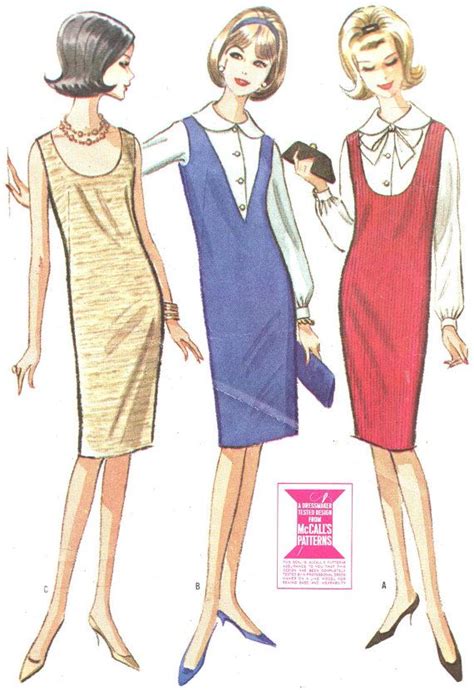 1960s Dress Pattern Mccalls 7354 Mod Sleeveless Shift Or Etsy