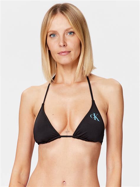 Calvin Klein Swimwear Góra od bikini KW0KW01970 Czarny Modivo pl